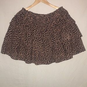 Who What Wear Smocked Ruffle skirt